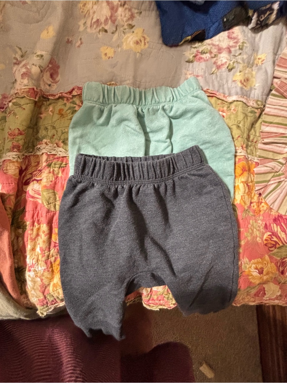 Cat & Jack Baby Pants in Mint Green and Heather Gray